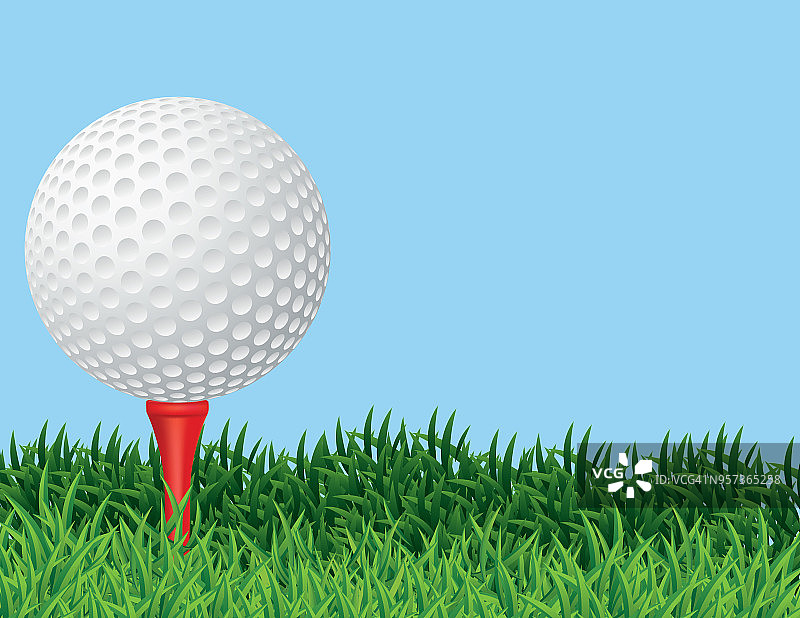 高尔夫球在草地的背景图片素材
