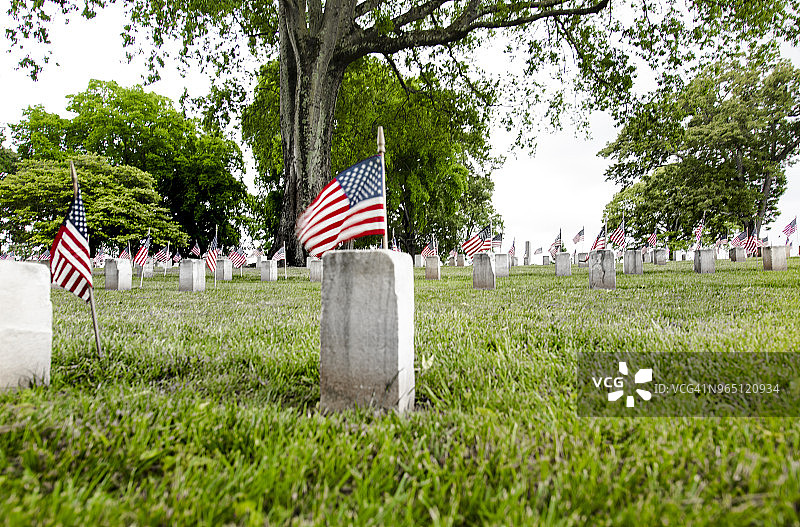 美国军事公墓图片素材