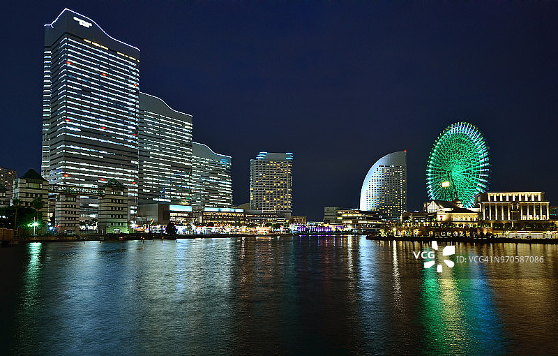 横滨滨港未来的标志性天际线图片素材