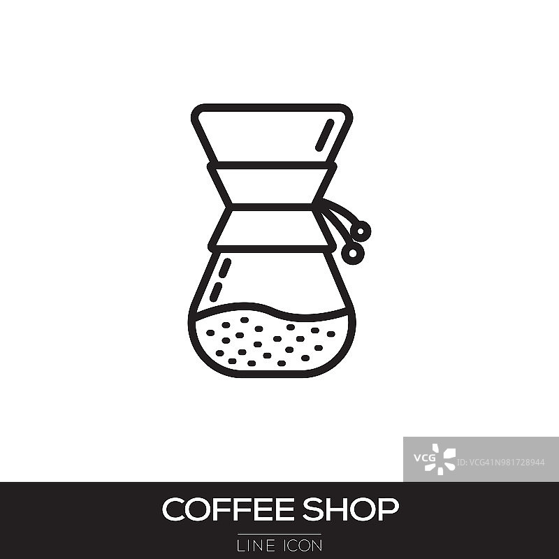 咖啡店产品线图标图片素材