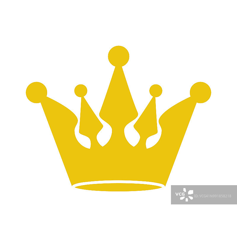 金色皇室皇冠图标图像，股票矢量插图图片素材