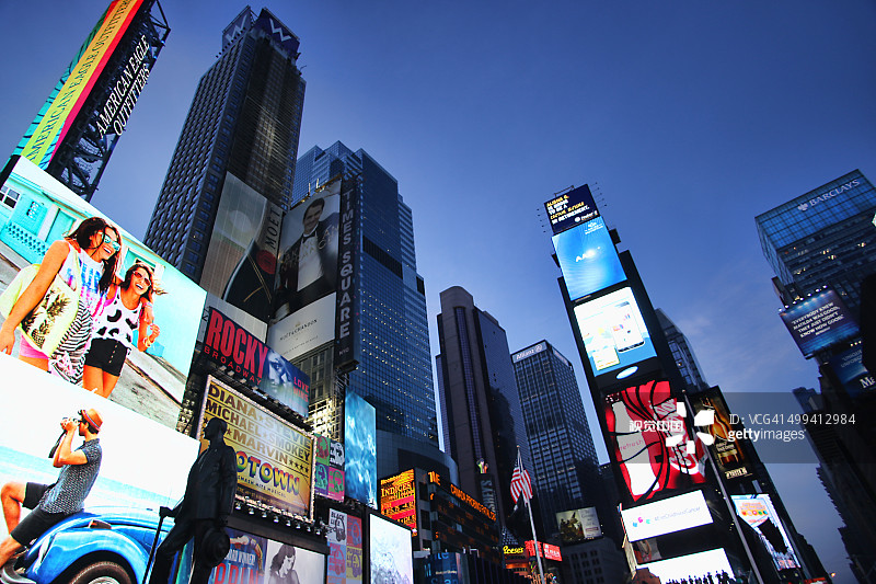 乔治·m·科汉雕像，位于纽约曼哈顿中城时代广场图片素材