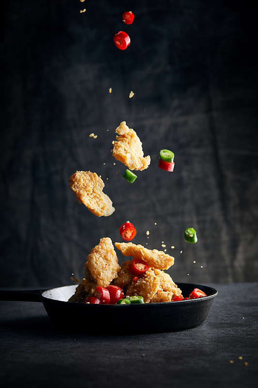 食尚摄影：西餐-炸鸡块 小吃（美食摄影）图片下载