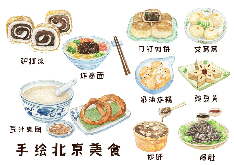 纸上的美食——北京图片素材