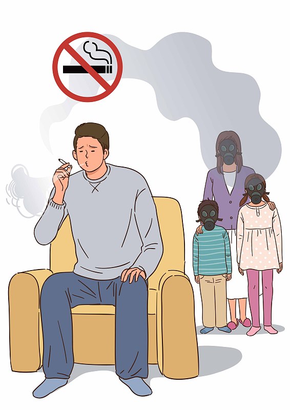 吸烟(吸烟问题)，吸烟(受试者)，烟草制品(人造物品)，吸烟问题(概念)，二手烟，呼吸器，父亲(父母)图片下载
