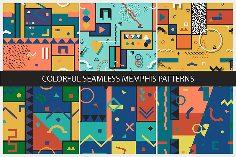 无缝抽象Memphis模式的集合图片下载