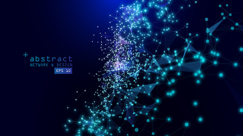 Abstract Particle Background with Copy Space图片素材