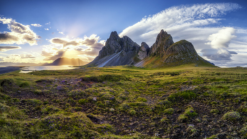 冰岛Eystrahorn全景图图片下载