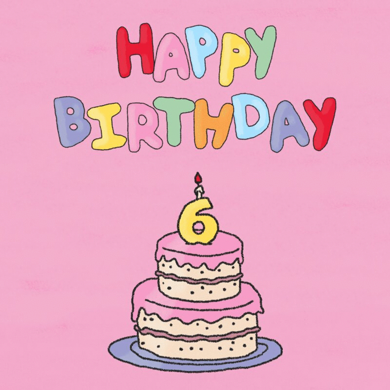 六岁生日快乐蛋糕动画图片下载