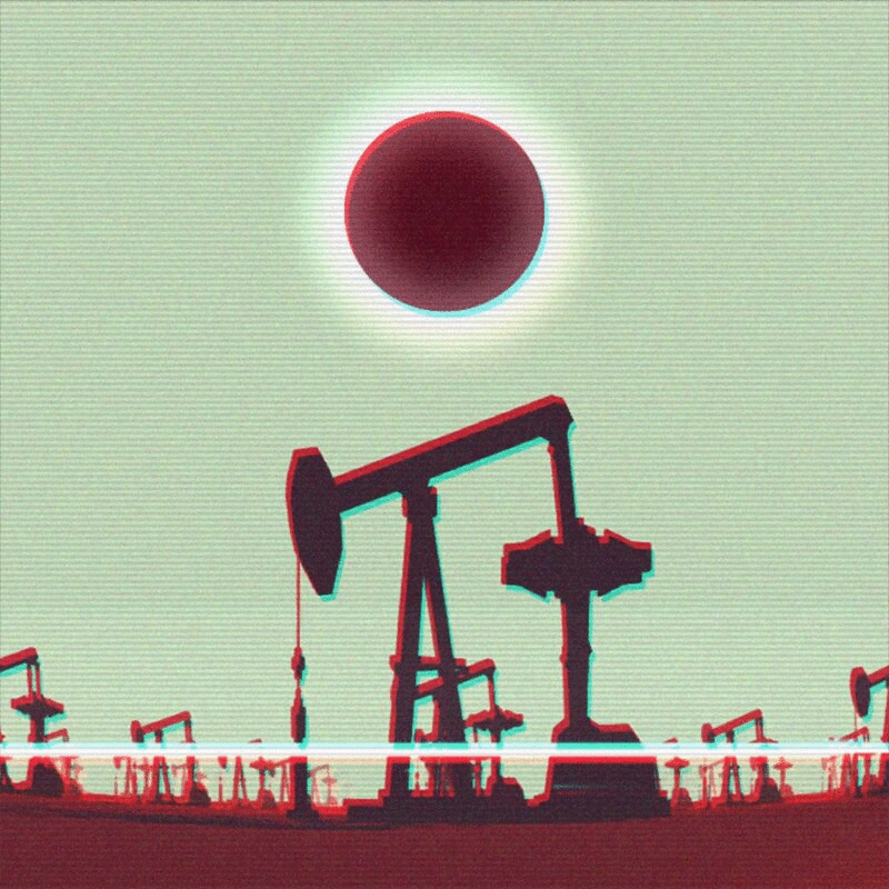 在日蚀动画中，石油钻机抽油图片下载