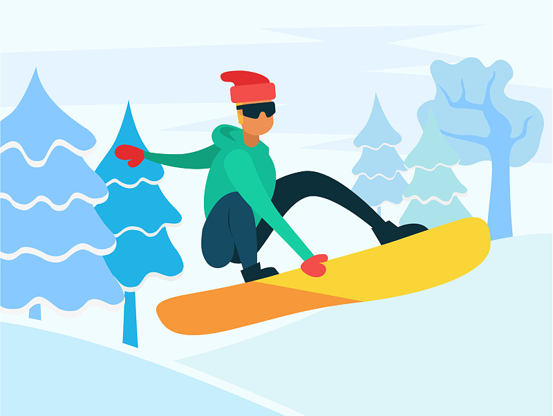 滑雪板极限冬季运动霍布曼图片素材