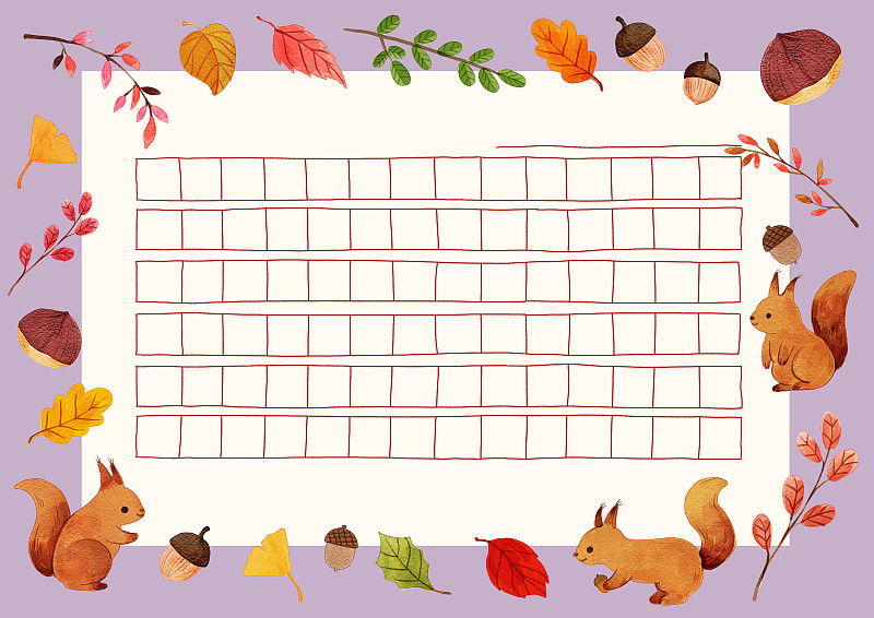 感恩节背景与文字空间，卡片和横幅与秋叶和蔬菜插图008图片下载