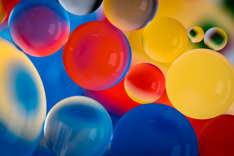 彩色气球的全帧镜头图片下载