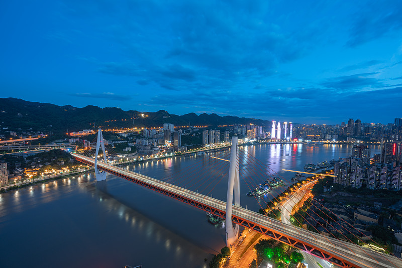 重庆 东水门大桥 夜景图片素材