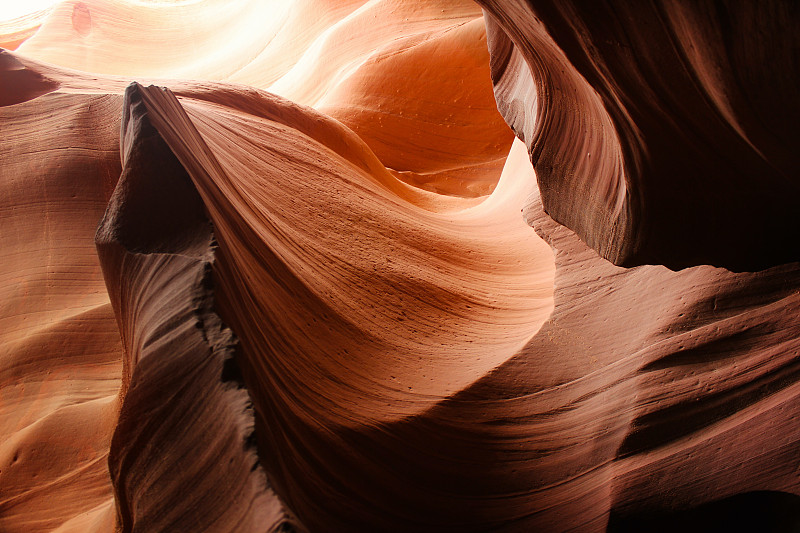 岩石形成的低角度视图，羚羊峡谷，亚利桑那州，美国，美国图片下载