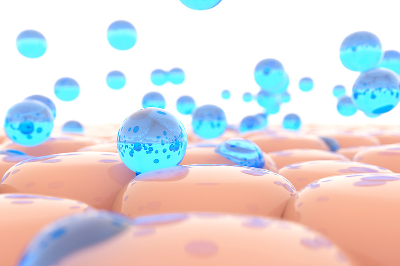3d渲染的皮肤细胞微观模型图片下载