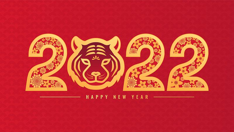 2022虎年喜庆春节海报图片素材