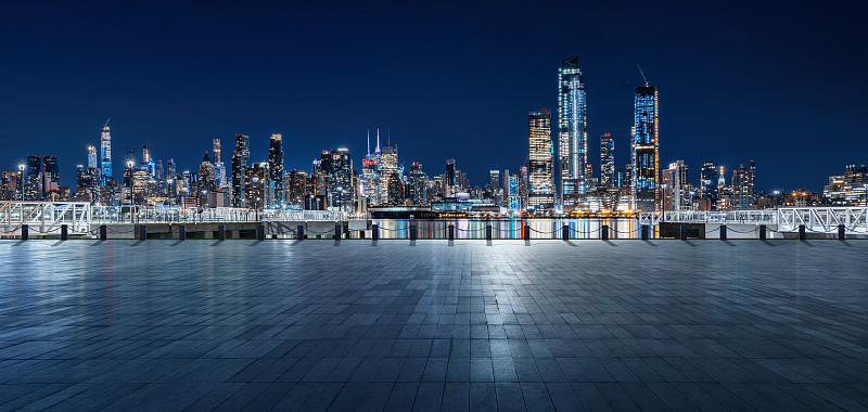 美国曼哈顿城市风光道路平台图片下载