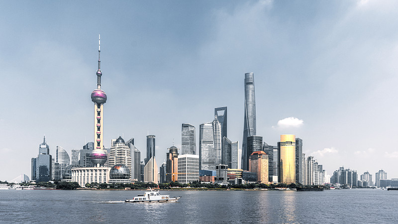 城市风光天际线-上海城市地标风光图片下载