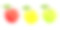 一套黄、红、绿苹果图标icon图片