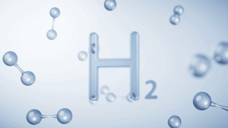 氢气与分子新能源科技3D渲染插画下载