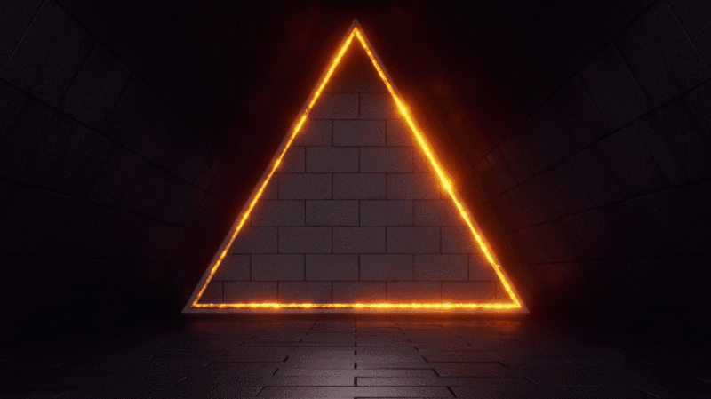 三角形隧道背景3D渲染图片下载