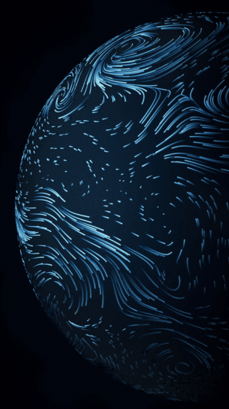 流动的粒子曲线3D渲染图片下载