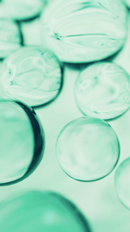 抽象绿色透明水珠玻璃球体背景3D渲染图片下载