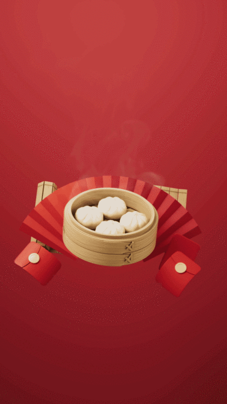 中国传统美食蒸包子3D渲染图片下载