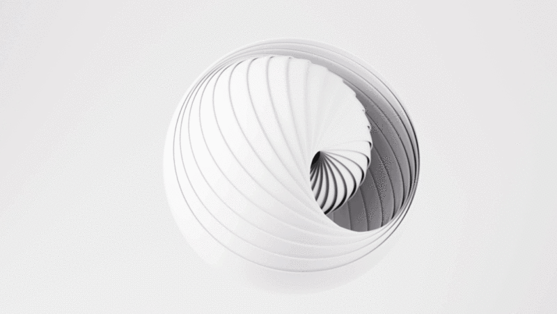 白色抽象球体背景动画3D渲染图片下载