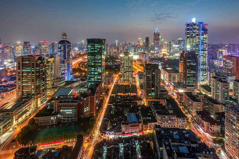 上海城市风光夜景图片下载