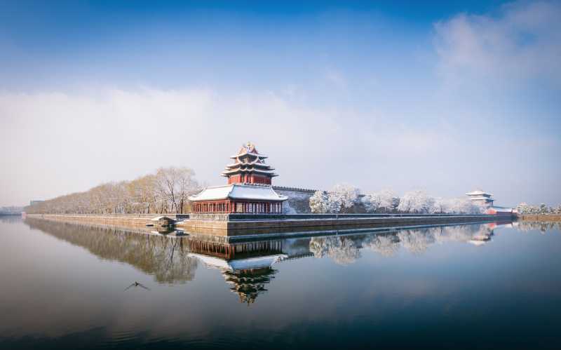 北京冬天的全景图片下载