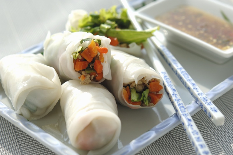 越南春卷猪肉蔬菜馅图片下载