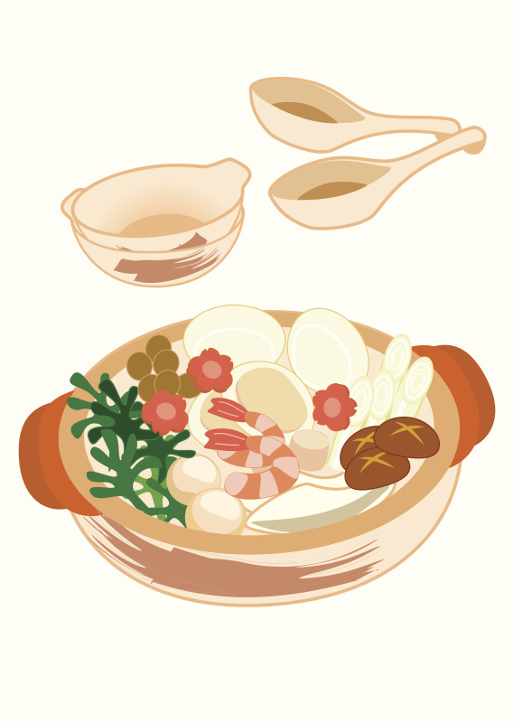 日式炖菜，特写，插图图片下载