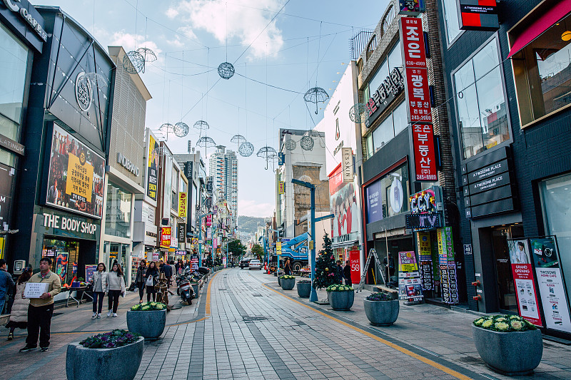 韩国釜山的街景图片下载