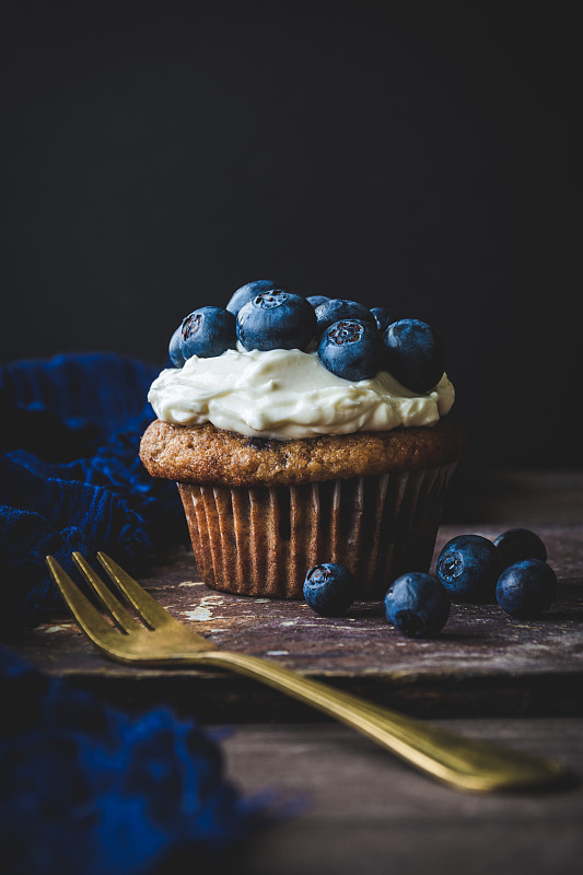 蓝莓松饼图片素材