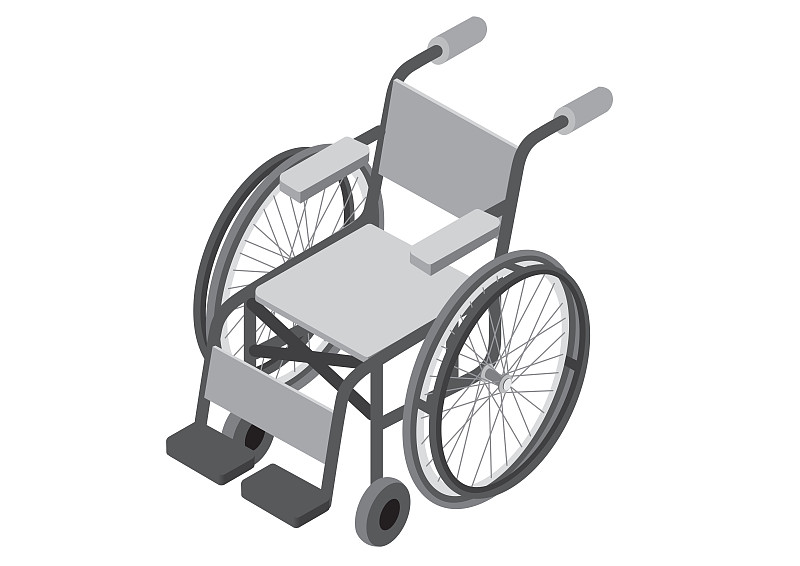 轮椅的三维插图插画图片