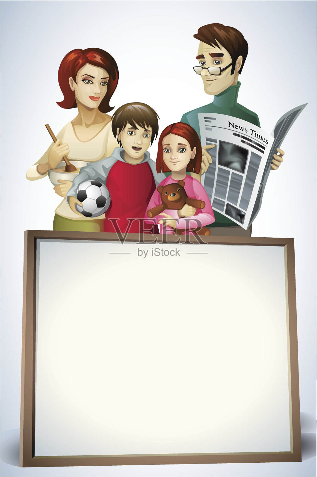 幸福的家庭背景插画图片素材