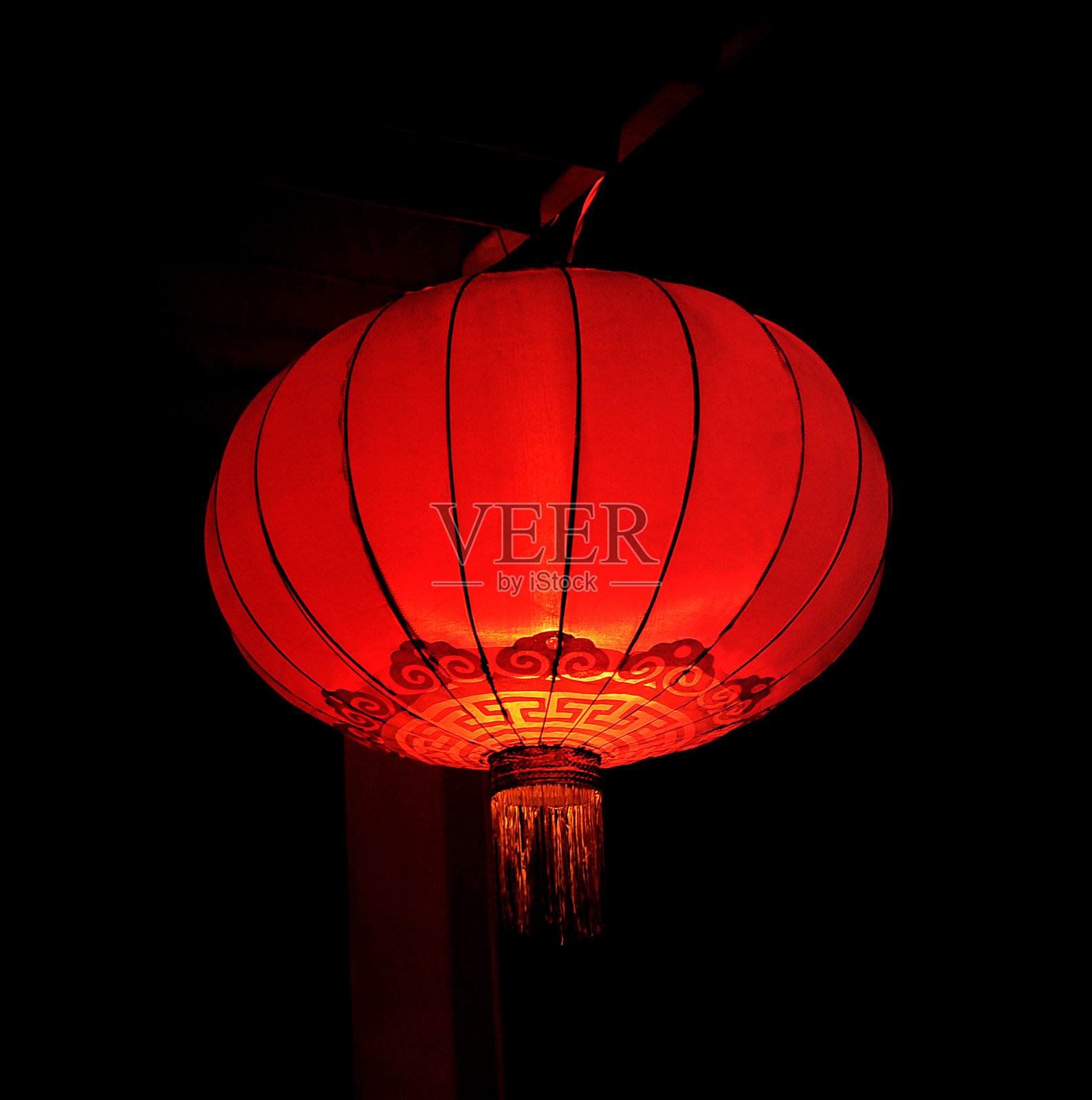 传统的中国红灯笼(好运的象征)照片摄影图片