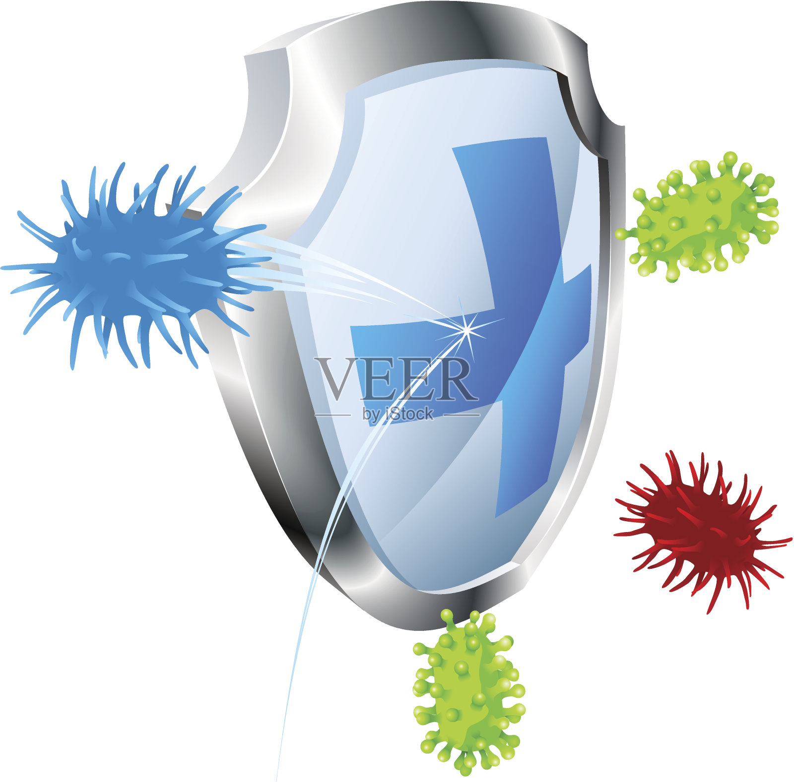抗菌或抗病毒概念插画图片素材