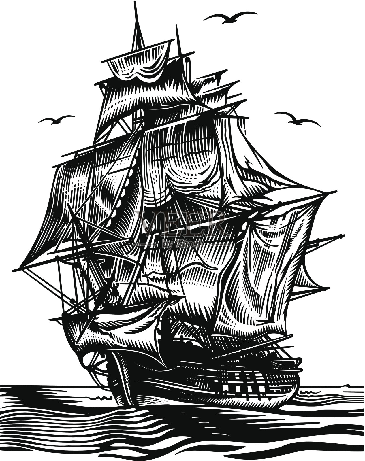 船插画图片素材