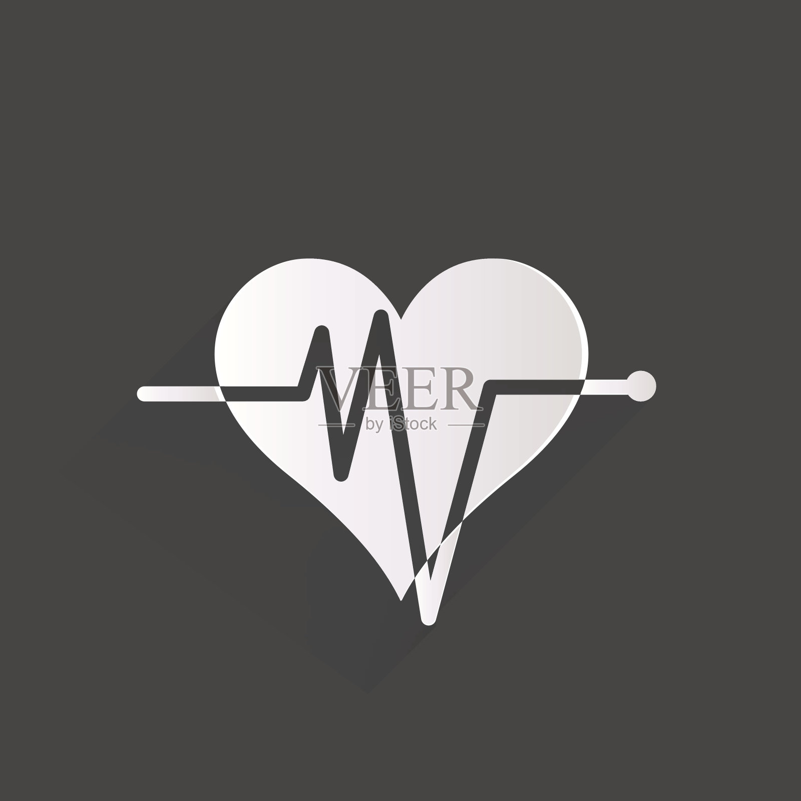 心率，心电图，医学图标插画图片素材