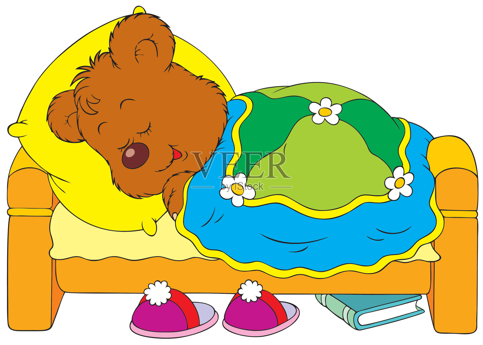 睡觉的熊设计元素图片