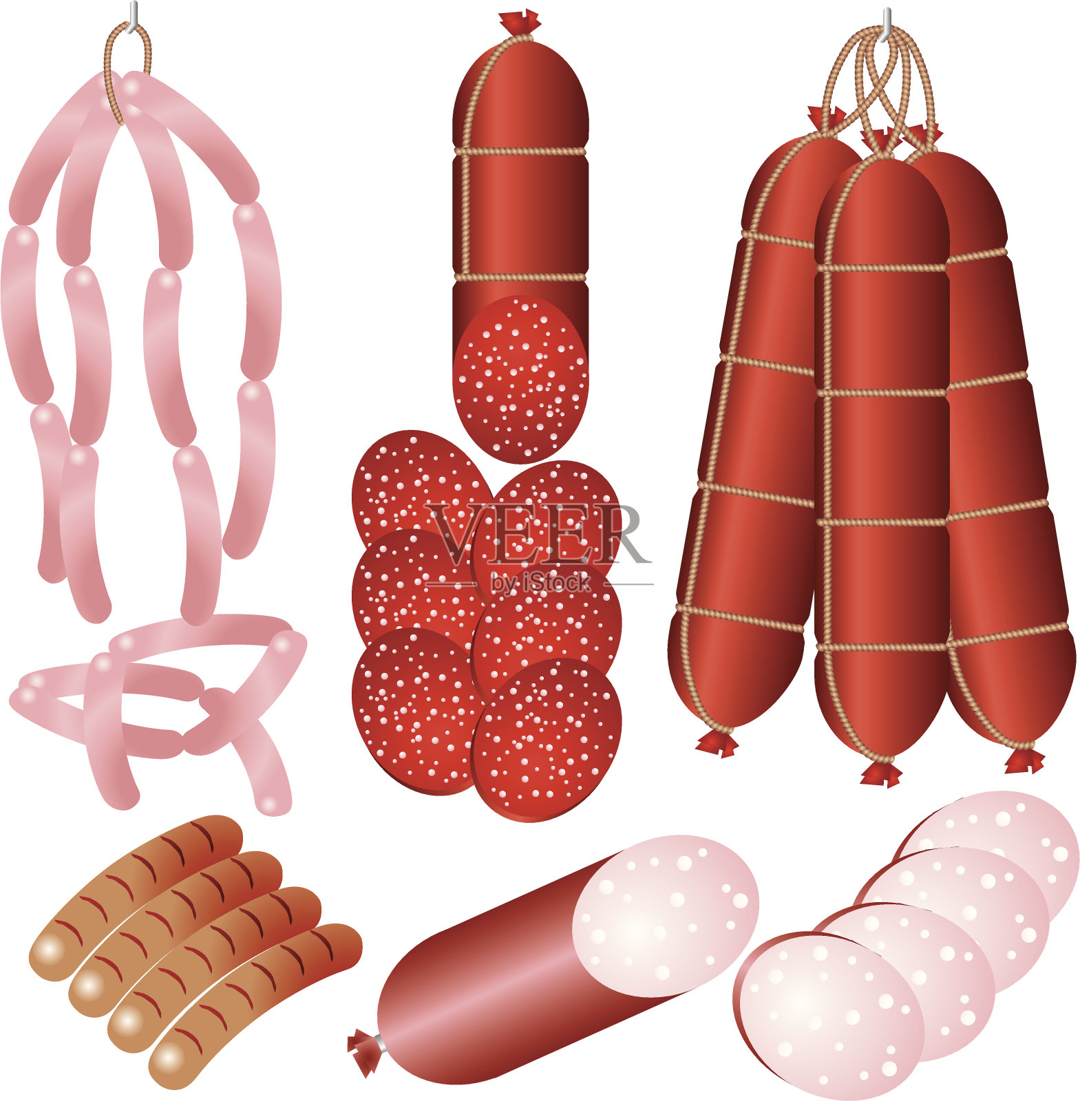 肉类产品插画图片素材
