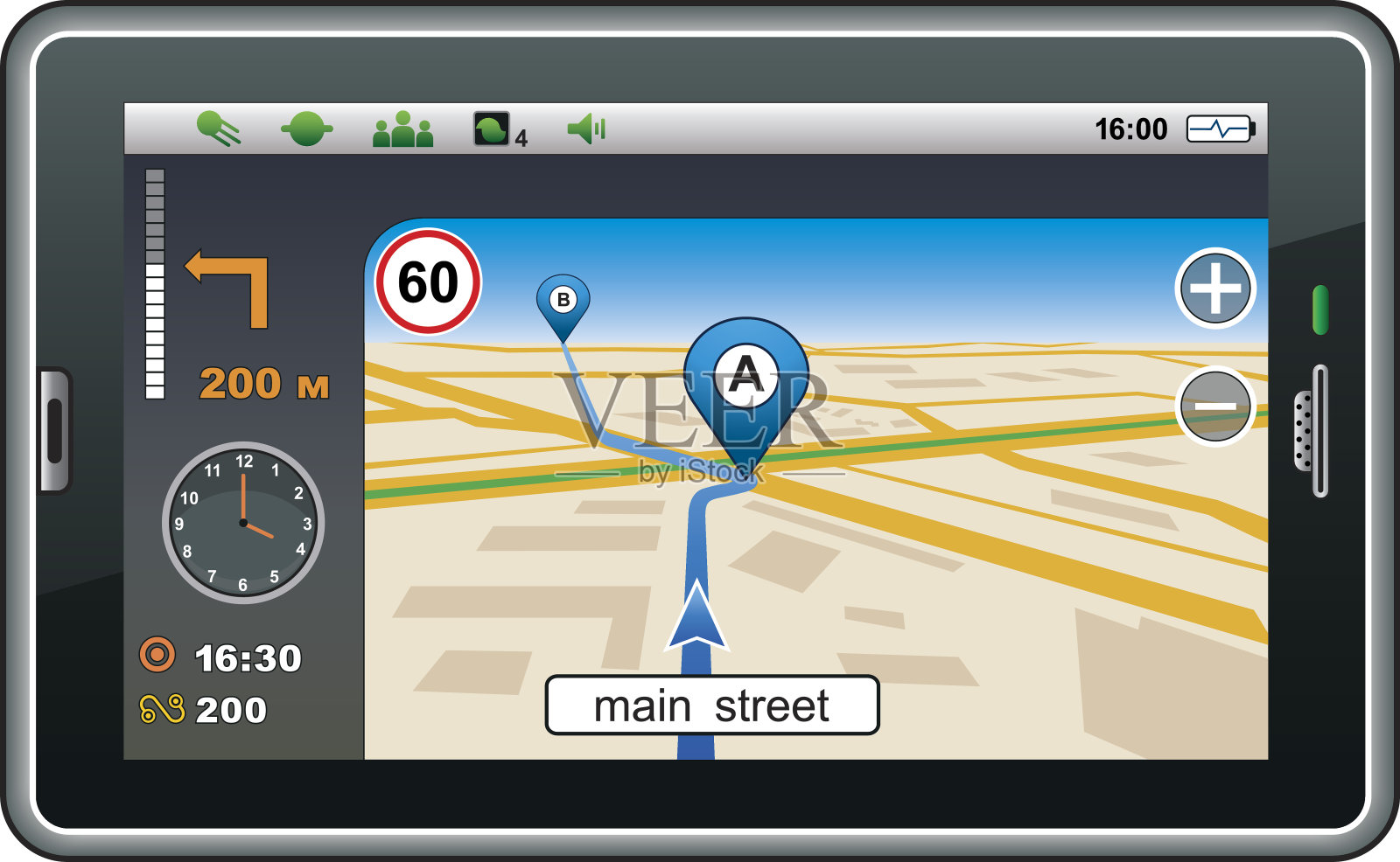 GPS导航器插画图片素材