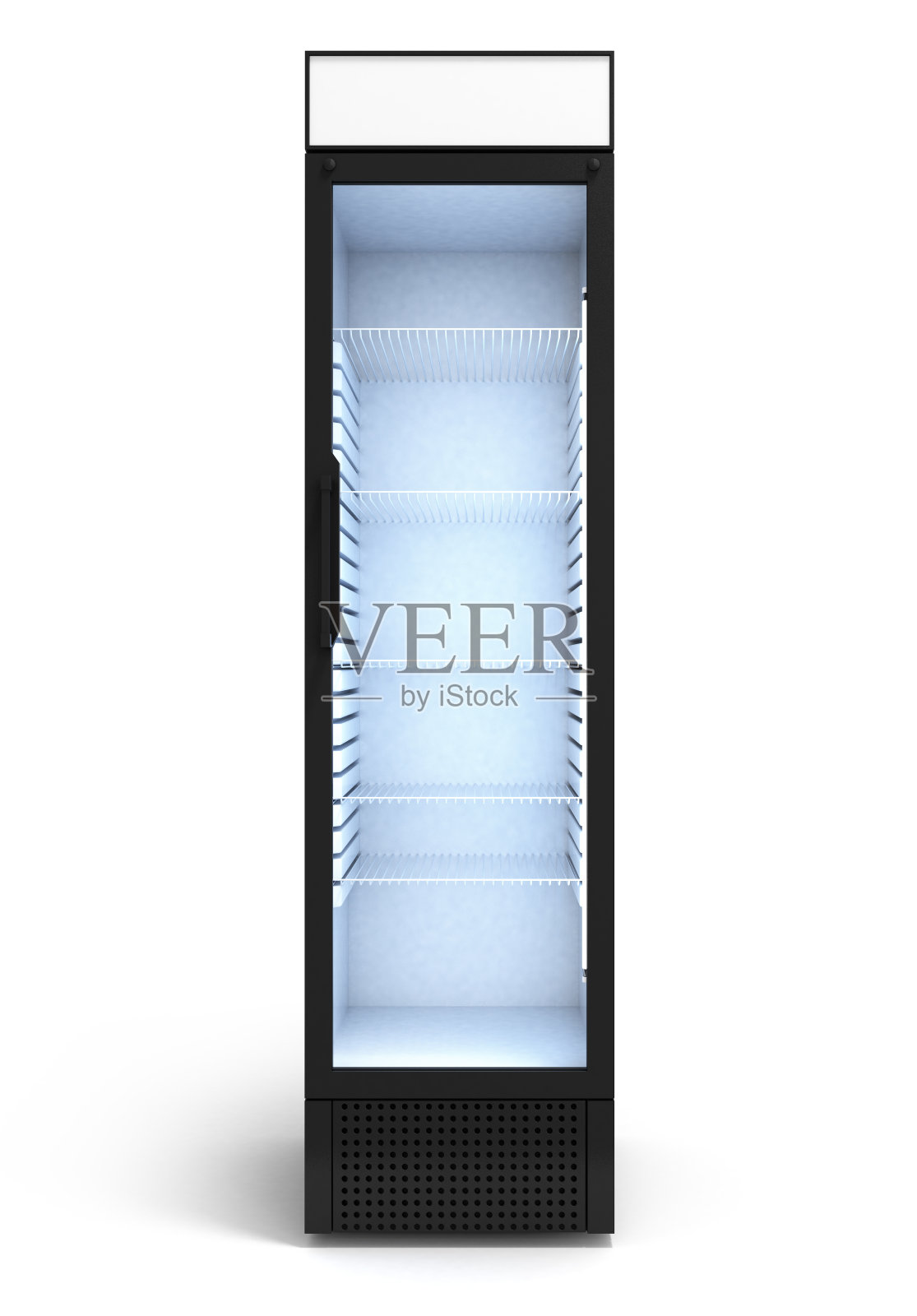饮料显示冰箱3d渲染在白色照片摄影图片