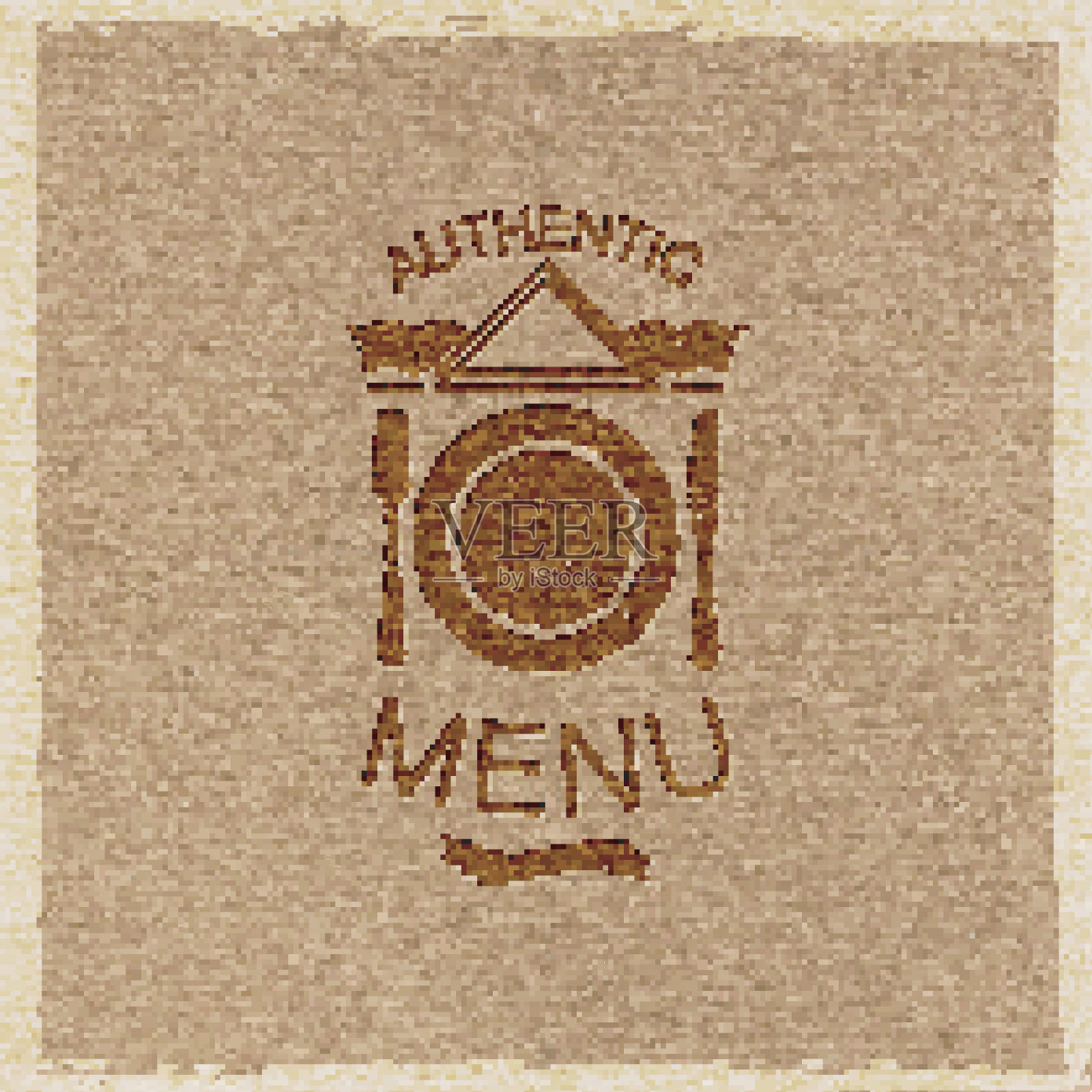 华丽的餐厅菜单标签纸板纹理插画图片素材