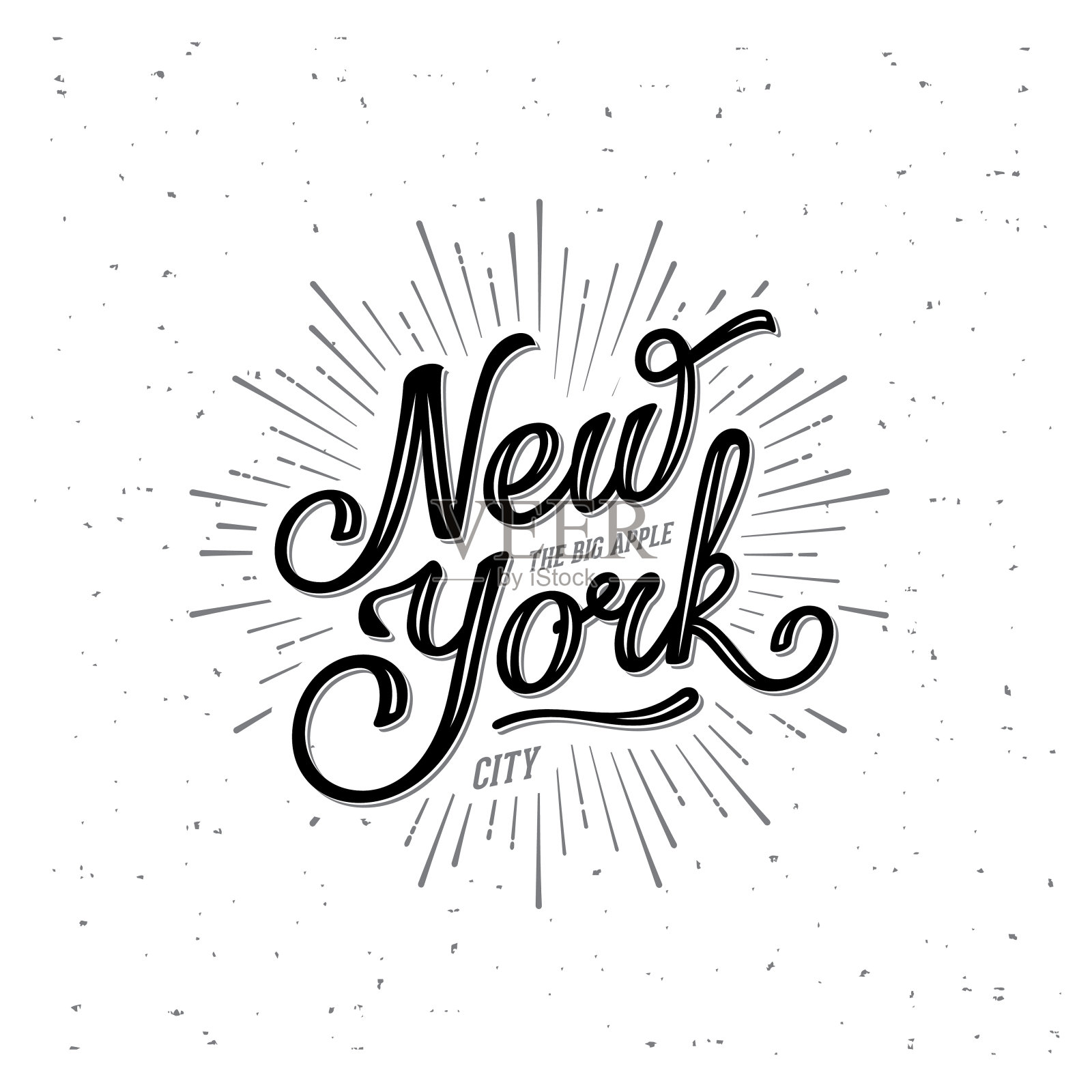 纽约字母大苹果插画图片素材