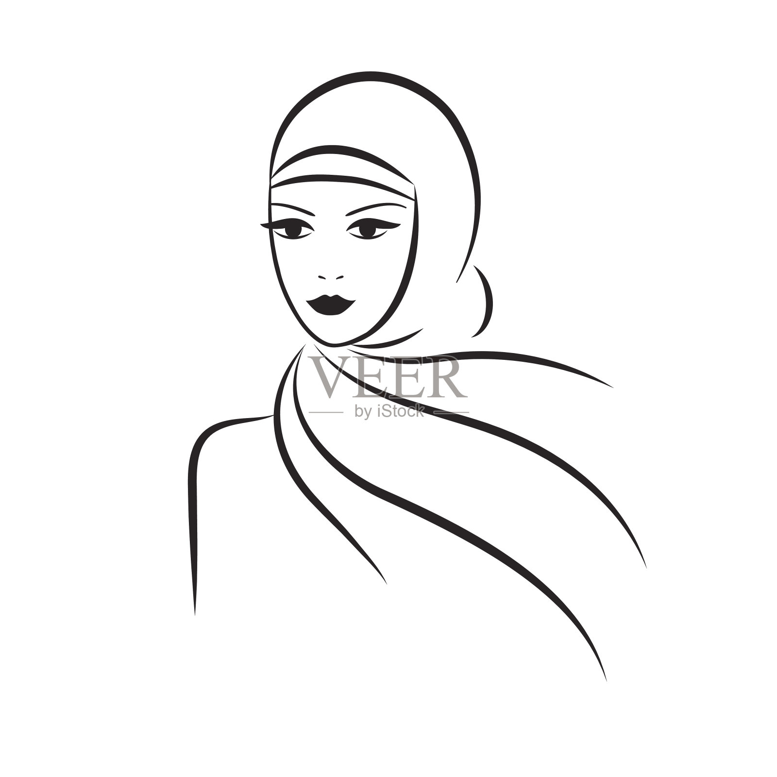 穆斯林妇女插画图片素材