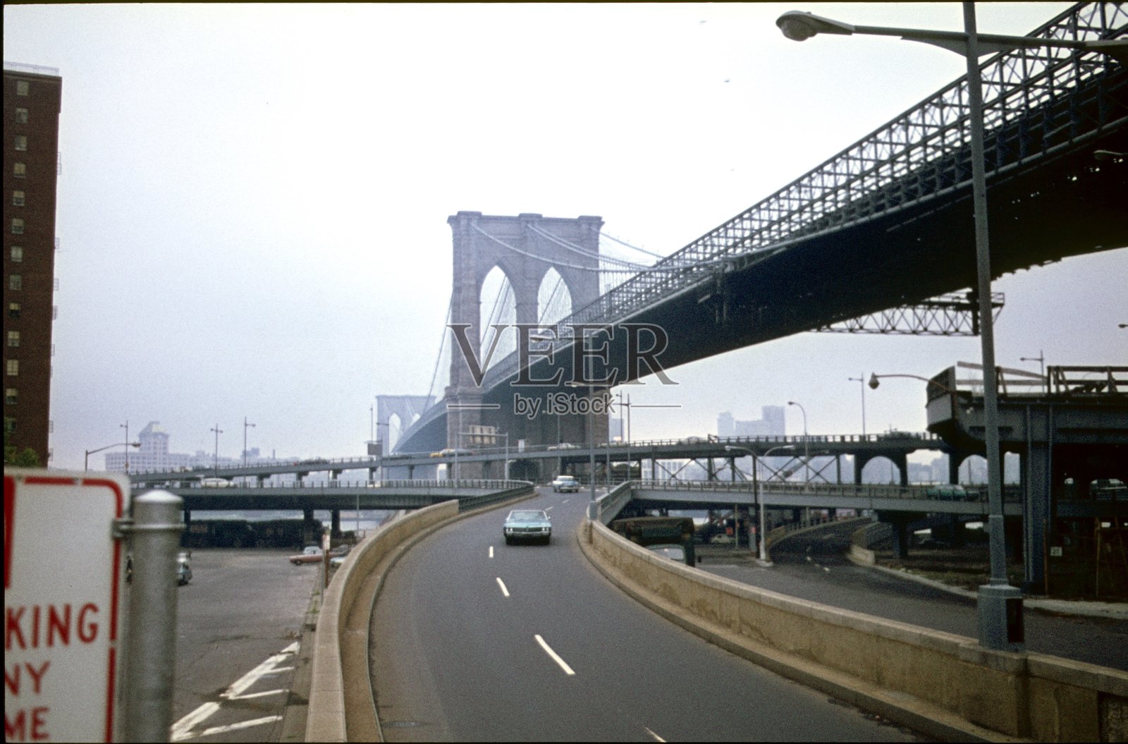 纽约市，布鲁克林大桥，1978年照片摄影图片